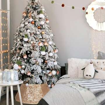 Blissun Sequin Christmas Tree Collar for Elegant Decoration