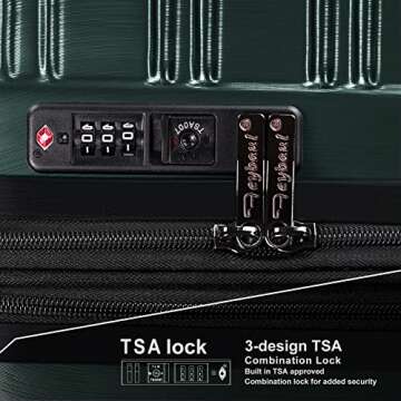 Feybaul Luggage Suitcase PC ABS Hardshell Carry On Luggage with Spinner Wheels