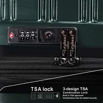 Feybaul Luggage Suitcase PC ABS Hardshell Carry On Luggage with Spinner Wheels