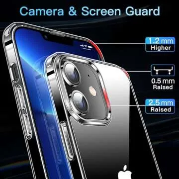 CASEKOO Crystal Clear Designed for iPhone 12 Case Designed for iPhone 12 Pro Case, [Not Yellowing] [Military Drop Protection] Shockproof Protective Phone Case 6.1 inch 2020 (Clear)