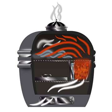 Slow 'N Sear Kamado Grill - Premium Charcoal Smoker