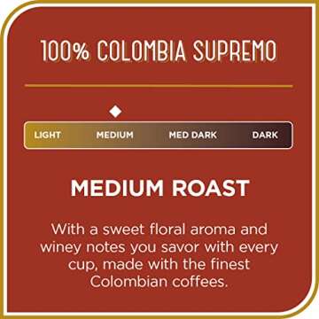 Don Francisco's Premium Colombia Supremo Whole Bean Coffee - 100% Arabica Specialty Coffee Beans, Fa...