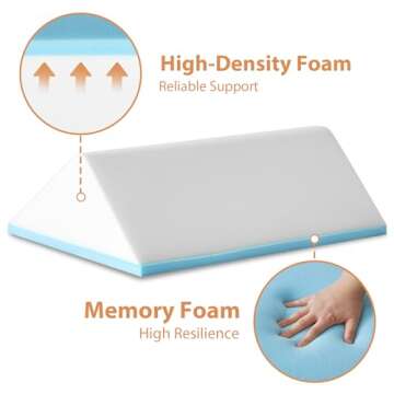 BIEEZZK Memory Foam Knee Wedge Pillow for Comfort