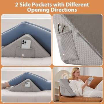 BIEEZZK Memory Foam Knee Wedge Pillow for Comfort