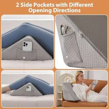BIEEZZK Memory Foam Knee Wedge Pillow for Comfort