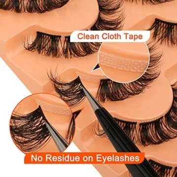 Natural Cluster Lashes Wispy False Eyelashes Individual Lashes Mink Strips Eyelash Extensions DIY Lashes 7 Pairs Multipack by Eefofnn