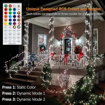 Vibrant ODEETRONIC RGB Color Changing Christmas Lights