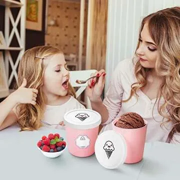 TTUBBIEZ Ice Cream Containers - 2 Pack Freezer Storage