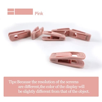 Trgowaul Light Pink Velvet Hanger Clips for Closet Organization