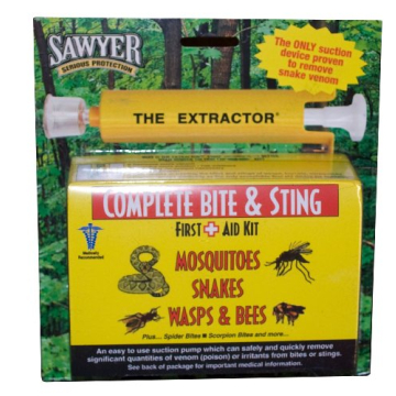Sawyer Products Venom Extractor & Suction Pump Kit for Snake Bite, & Bee, Wasp, and Mosquito Stings, Yellow, One Size (B4)