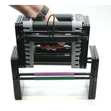 PowerBlock Elite EXP 70-90 lb. Dumbbell Kit, Stage 3 Expansion Kit, Only Compatible After Stage 1 & Stage 2 Adjustable Dumbbells Purchase, Durable Steel, Innovative Workout Equipment Black