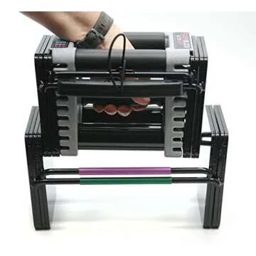 PowerBlock Elite EXP 70-90 lb. Dumbbell Kit, Stage 3 Expansion Kit, Only Compatible After Stage 1 & Stage 2 Adjustable Dumbbells Purchase, Durable Steel, Innovative Workout Equipment Black