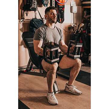 PowerBlock Elite EXP 70-90 lb. Dumbbell Kit, Stage 3 Expansion Kit, Only Compatible After Stage 1 & Stage 2 Adjustable Dumbbells Purchase, Durable Steel, Innovative Workout Equipment Black