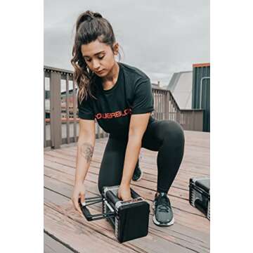 PowerBlock Elite EXP 70-90 lb. Dumbbell Kit, Stage 3 Expansion Kit, Only Compatible After Stage 1 & Stage 2 Adjustable Dumbbells Purchase, Durable Steel, Innovative Workout Equipment Black