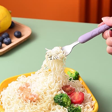 FUNNUO Kids Cartoon Stainless Steel Utensils in Portable Case