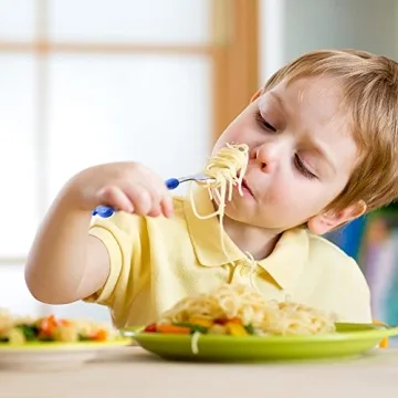 FUNNUO Kids Cartoon Stainless Steel Utensils in Portable Case