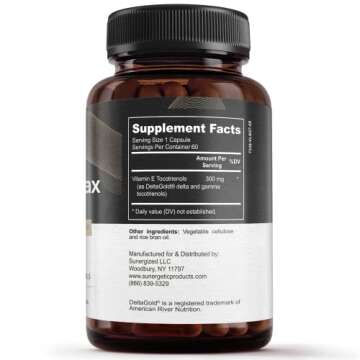 Sunergetic Premium Annatto Tocotrienol Supplement – with DeltaGold – 300 mg for Heart and Liver ...
