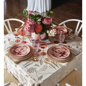 Saludi Original Dark Rose Wine Glasses, 16.5oz (Set of 6) Stemmed Single Color Red Barbie Glass - Great for All Wine Types and Occasions or Gifts - Luxury, Durable, Hand-Blown