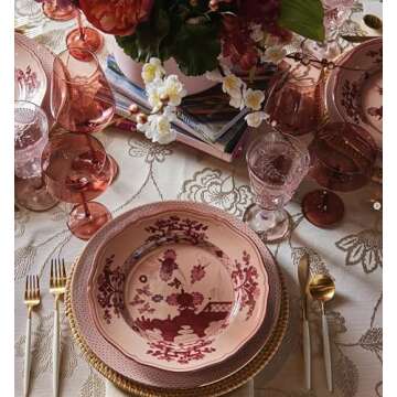 Saludi Original Dark Rose Wine Glasses, 16.5oz (Set of 6) Stemmed Single Color Red Barbie Glass - Great for All Wine Types and Occasions or Gifts - Luxury, Durable, Hand-Blown