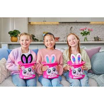 Pets Alive Magic Bunnies (Pearl) by ZURU Electronic Plush Unboxing Surprise Interactive Magic Toy
