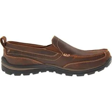 Skechers Men's Superior Gains Loafer, Dark Brown, 13 XW US