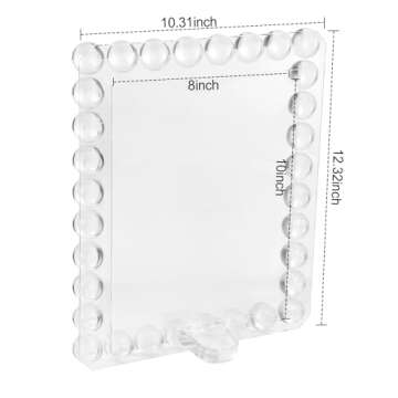 SAAEH SWWH 8x10 Clear Bubble Crystal Picture Frame with Premium Crystal Material, Luxurious and Vers...