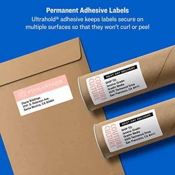 Avery Printable Shipping Labels with Sure Feed Technology