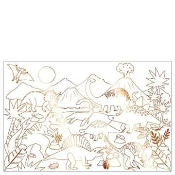 Meri Meri Dinosaur Kingdom Coloring Fun for Kids - Unique Gift