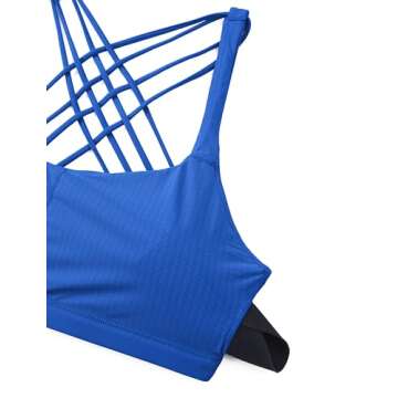 CRZ YOGA Strappy Sports Bras - Stylish Medium Support Activewear