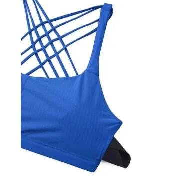 CRZ YOGA Strappy Sports Bras - Stylish Medium Support Activewear
