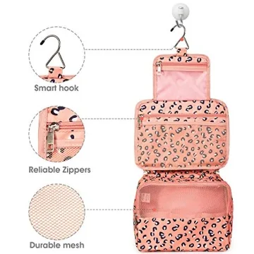 Narwey Waterproof Hanging Toiletry Bag for Women