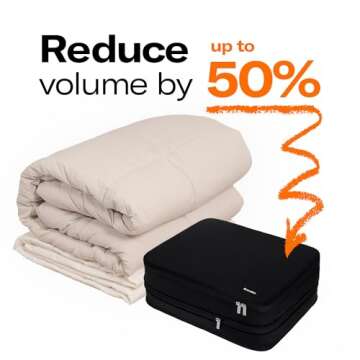 Branden Compression Packing Cube for Blanket, XX-Large, Black | Home Essentials | Ultra Space Saving...