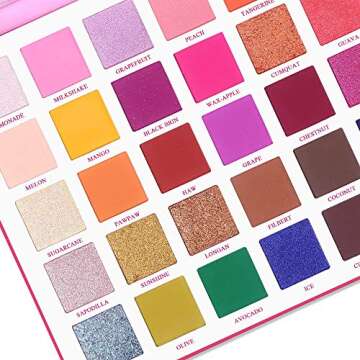 UCANBE Rainbow Eyeshadow Makeup Palette, 30 Colors High Pigmented Shimmer Matte Glitter Metallic Colorful Blendable Long Lasting Eyes Shadow Make Up Pallet Set