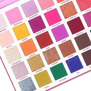 UCANBE Rainbow Eyeshadow Makeup Palette, 30 Colors High Pigmented Shimmer Matte Glitter Metallic Colorful Blendable Long Lasting Eyes Shadow Make Up Pallet Set