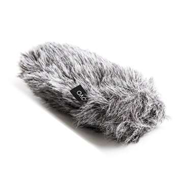 Movo WS-G8 Furry Outdoor Microphone Windscreen Muff Custom Fit for Rode VideoMic Pro (Dark Gray)