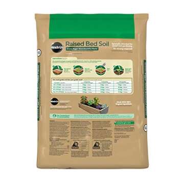 Miracle-Gro Raised Bed Soil 1.5 CF - Organic Soil Mix for Bountiful Gardening