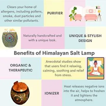 Mosa More Himalayan Salt Lamp Mosaic Glass Handmade (4LB) with Natural Night Light Turkish Style Purifying Air, Wellness, Meditation Included Original Pakistan Himalayan Crystal Salt Stones