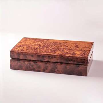 BAZAARDI Hand Carved Antique Wooden Jewelry Box