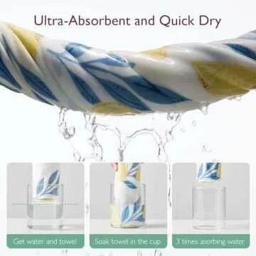 Momcozy Hooded Baby Towel, 2 Pack Baby Bath Towel Set with Large 35 X 35 Inch, Super Soft Cotton and Hooded Towel for Newborn, Toddler and Kid, Lemon Leaves