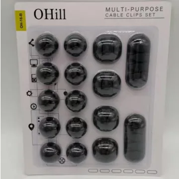 OHill Cable Clips 16 Pack - Best Cord Management Organizer