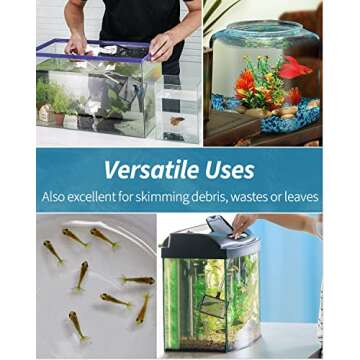 Pawfly 3 Inch Aquarium Fish Net with Telescopic Handle