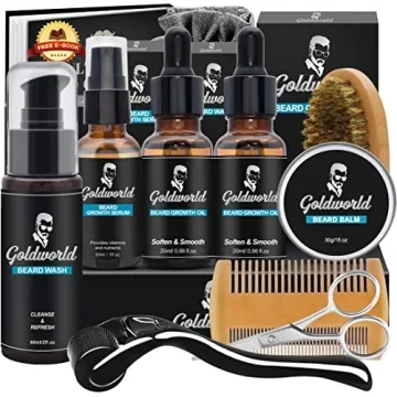 Premium Beard Grooming Kit: Complete Care with Oil, Balm, Wash & More