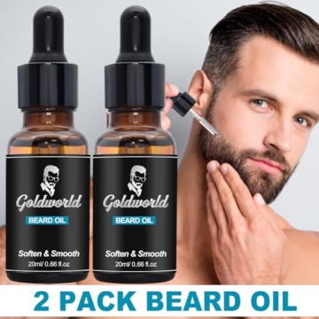 Complete Beard Grooming Kit with Oil Balm Wash Comb Scissor