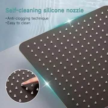 SR SUN RISE Luxury 16 Inch Extra Large Square Stainless Steel Shower Head High Pressure Rainfall Showerhead Ultra Thin Water Saving Oil Rubbed Bronze 2.5 Gpm