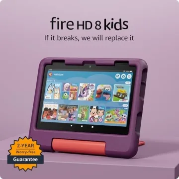 New 2024 Amazon Fire HD 8 Kids Tablet - Ages 3-7, Ad-Free, Parental Controls