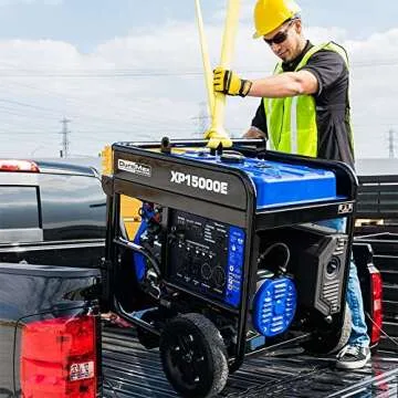 DuroMax XP15000E Gas Powered Portable Generator - 15000 Watt Electric Start for Home Backup & RV, 50...