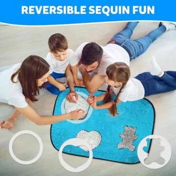 Reversible Sequin Sensory Wall for Kids, 39x27 In