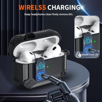 RFUNGUANGO AirPods Pro 2nd Gen Hard Case & Kit