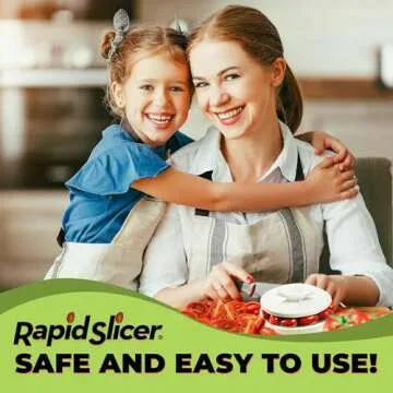 Rapid Slicer Vegetable Cutter - Bagel Slicer with Non-Slip Holder for Easy and Stable Slicing - Multi-Use Food Slicer for Fruits, Vegetables, Meats - Dishwasher Compatible - White