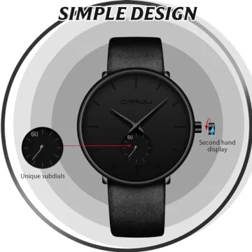 Men's Waterproof Minimalist Watch with Leather Strap